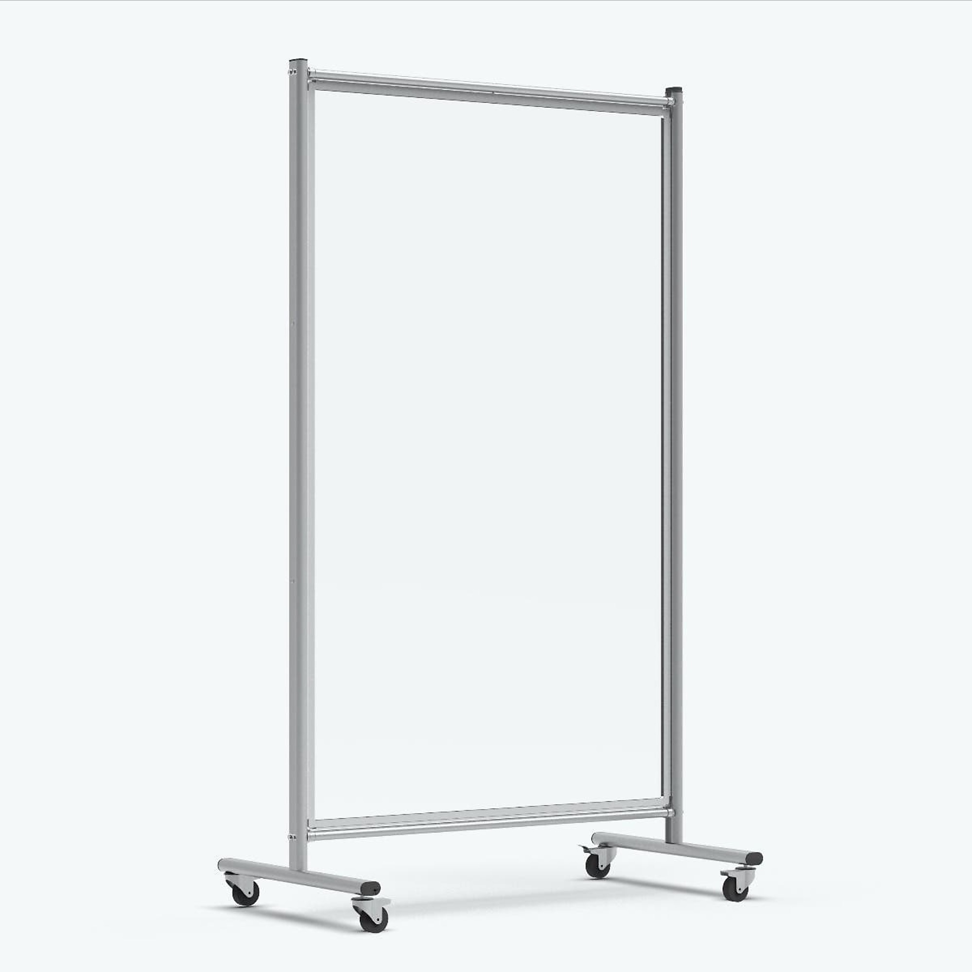 Luxor Mobile Magnetic Whiteboard Room Divider — Double-Sided, Lockable Casters, Model# MD4072W